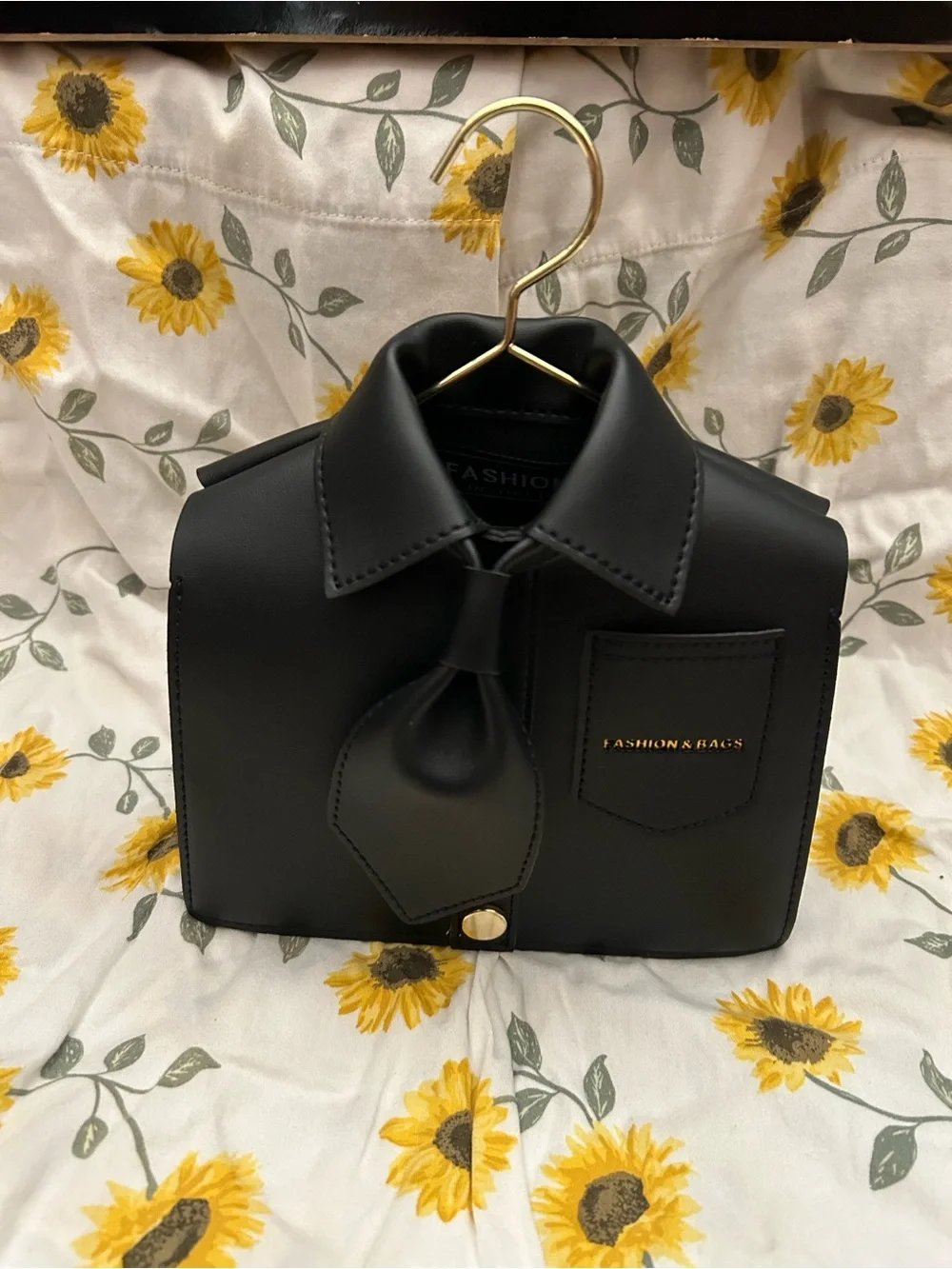 Black Men’s Dress Shirt Crossbody Bag